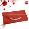 Fashion Red Lady Women Long Clutch Wallet Purse With Button