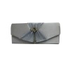 Fashion Silver Satin Evening Bag