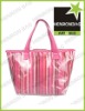 Fashion Stripe Clear PVC Tote Shopping bag