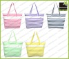 Fashion Striped Polyester Shopping Beach bag