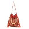 Fashion Tassel Rivet Lady PU Handbag