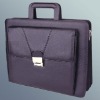 Fashion Top Genuine Leather Briefcase in black color