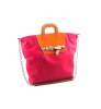 Fashion Tote Bag with Decorated Belt, Double Handles and Shoulder Chain