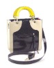 Fashion Tote Handbag in Multi-colour Patent Blocks