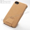 Fashion Vintage Edition Series SGP Brown Leather Pouch Compatible iPhone 4 4G #IP-172