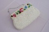 Fashion White Flower Lace Satin Evening/Shoulder Bag