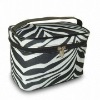 Fashion Zebra Pattern 600D/PVC Cosmetic Bag With Zipper