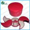 Fashion and beauty jewelry box,red leather makeup box