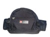 Fashion black 600D foldable fanny pack for men