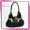 Fashion black PU ladies evening handbags