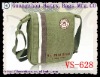 Fashion black canvas briefcase messenger bag