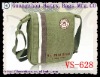 Fashion black canvas briefcase messenger bag
