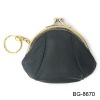 Fashion black cotton fabric ladies purse