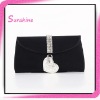 Fashion black silk ladies evening handbags