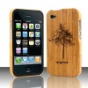 Fashion black wooden case for iphone 4G