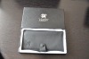 Fashion  brand antibacterial high-quality  genuine leather gift box with travel wallet