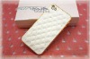 Fashion checker cover PU leather case for iphone 4 leather back cover