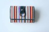 Fashion colorful striped canvas wallet