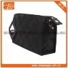 Fashion design clutch black nylon men's ziplock travel cosmetic pouch with mirror