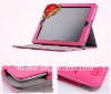 Fashion design leather case cover for ipad2, magic pattern leather case