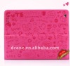 Fashion design leather case cover for ipad2, magic pattern leather case