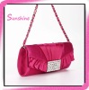 Fashion diamand Ficillia satin lady evening handbags