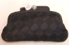 Fashion evening bag with knitted fabric design