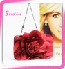 Fashion flower Ficillia satin lady evening handbags