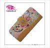 Fashion flower style lady wallet made of high quanlity cow leather