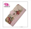 Fashion flower style lady wallet made of high quanlity cow leather