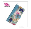 Fashion flower style lady wallet made of high quanlity cow leather