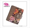 Fashion flower style lady wallet made of high quanlity cow leather