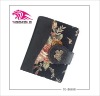 Fashion flower style lady wallet made of high quanlity cow leather