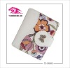 Fashion flower style lady wallet made of high quanlity cow leather