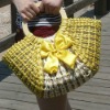 Fashion girl corn husk straw handbag,handmade,