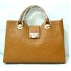 Fashion handbag brown geniune leather