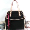 Fashion handbag woman 2012 pu Genuined leather B020103-JY2011-7Black