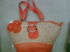 Fashion handled straw basket for lady's handbag