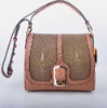 Fashion ladies golden leather handbag 2012 F2535