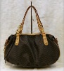 Fashion lady bag  with genuine leather and pu material