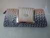 Fashion lady crocodile leather clutch bag