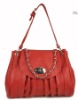 Fashion lady  red  PU handbag wholesaler