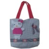 Fashion lady's canvas beach bag