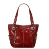 Fashion lady's pu handbag promotional bags red