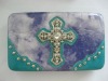 Fashion lady's purse with rhinestone cross