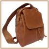 Fashion leather sling backpack bag,drawstring backpack