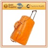 Fashion leather trolley travel bag