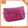 Fashion leisure small polyester clutch fancy toiletry red cosmetic pouch with zipper