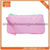 Fashion leisure small terylene pink wrist ziplock cosmetic pouch
