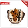 Fashion leopard printed genuine leather message bag